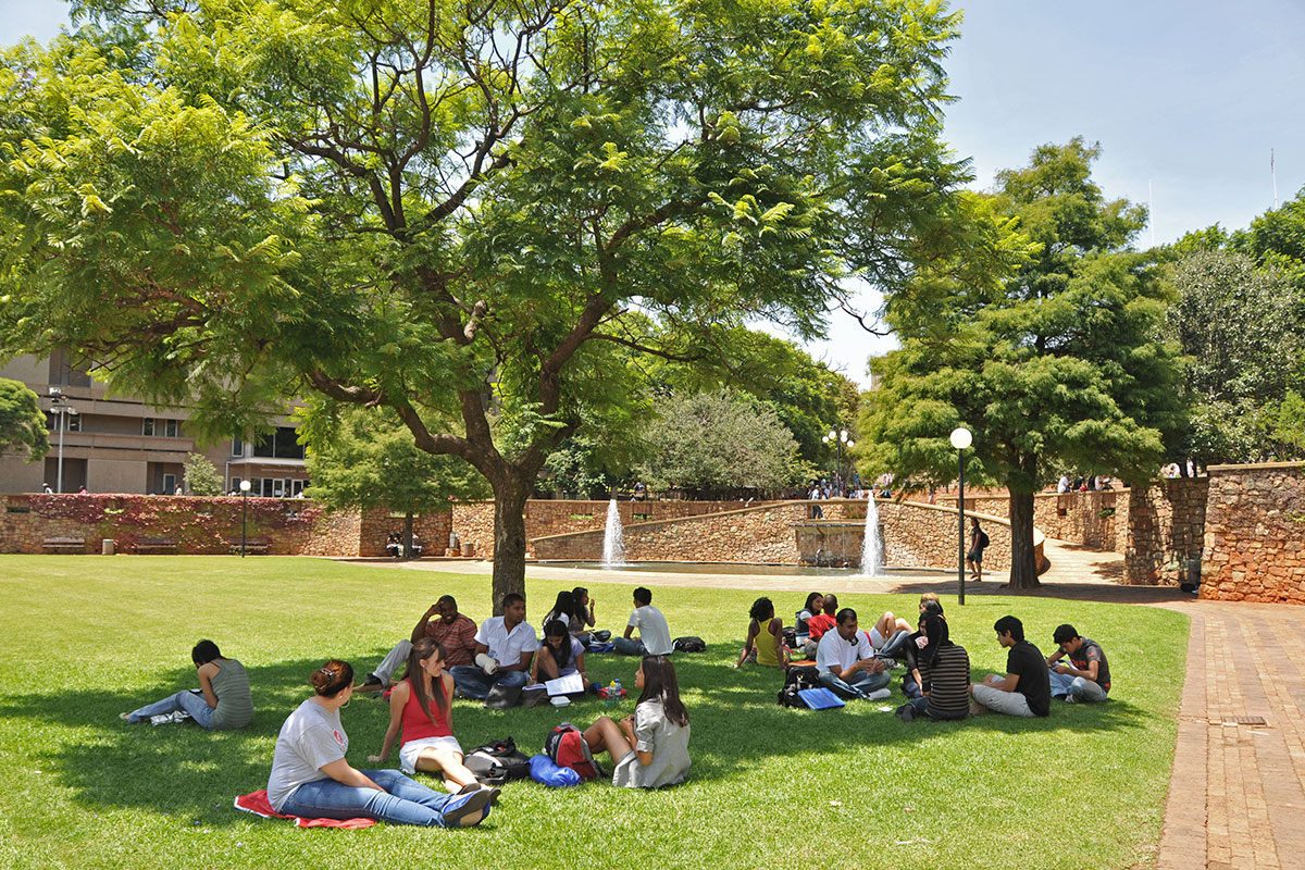 Wits University students on campus